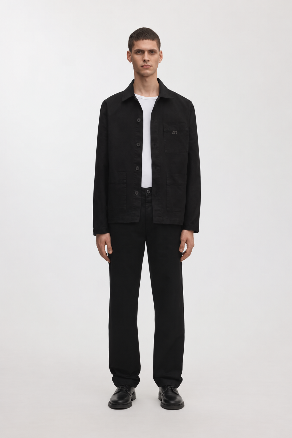 The Structured Overshirt in Black